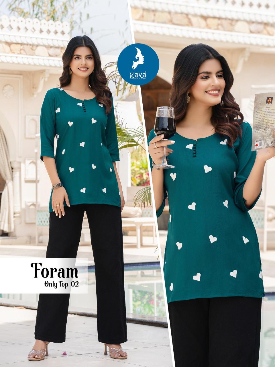 Kaya foram short top wholesale bazaar kurti